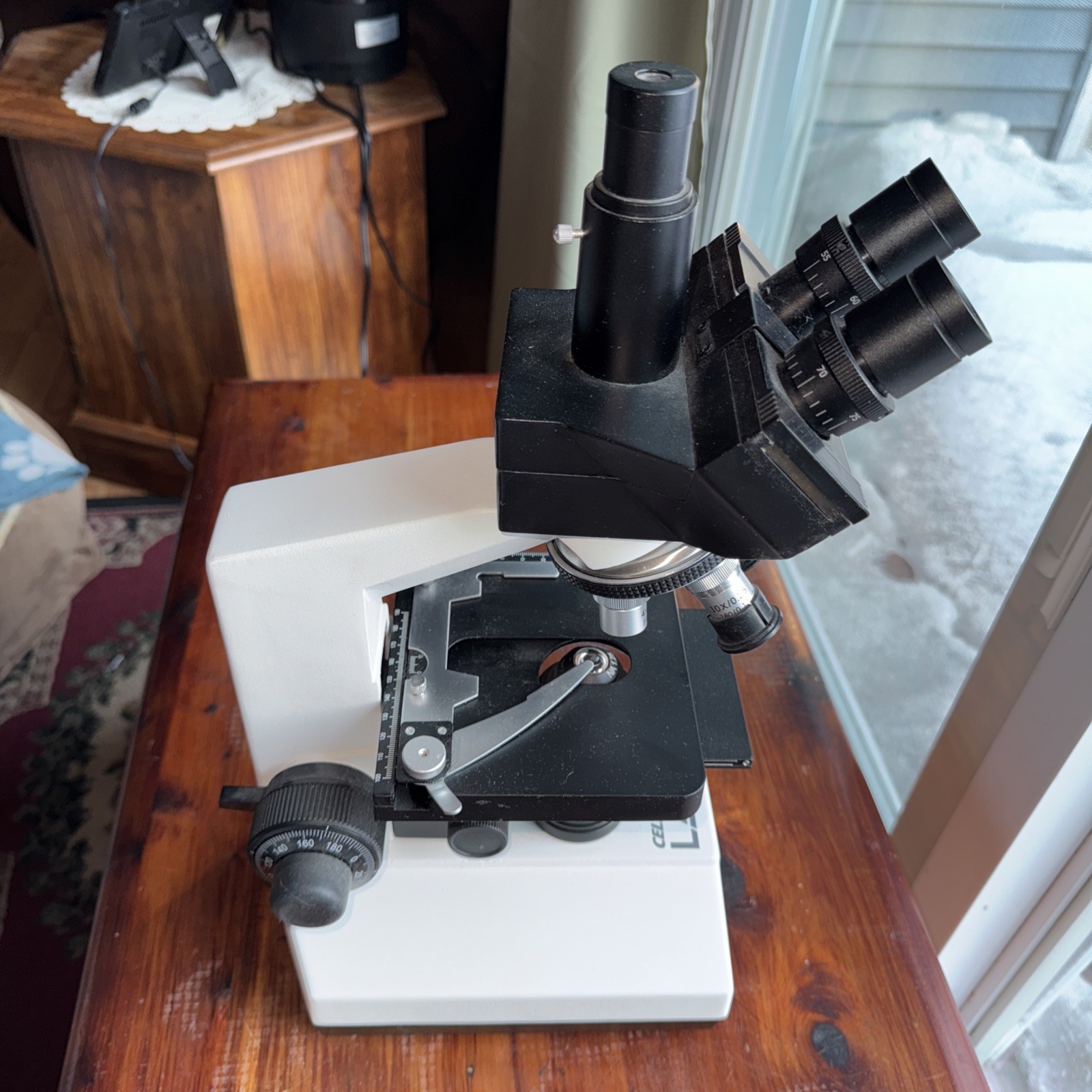 CELESTRON LABS CB2000C Compound Binocular Microscope with 5.5 x 5.5" Mechanical