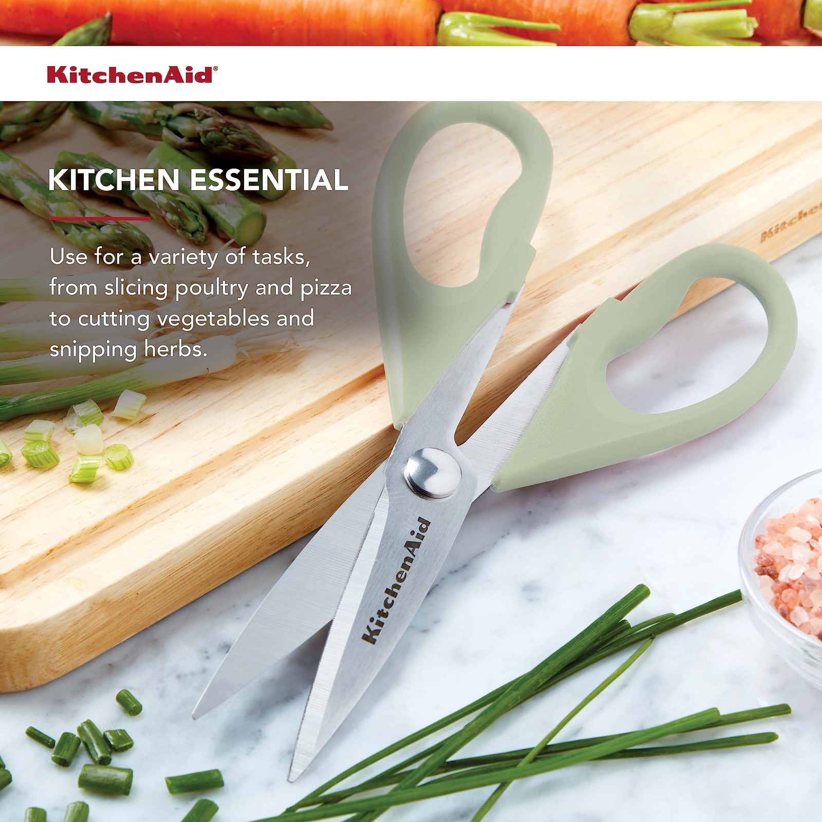 KitchenAid All Purpose Kitchen Shears with Protective 1 Pack, Pistachio