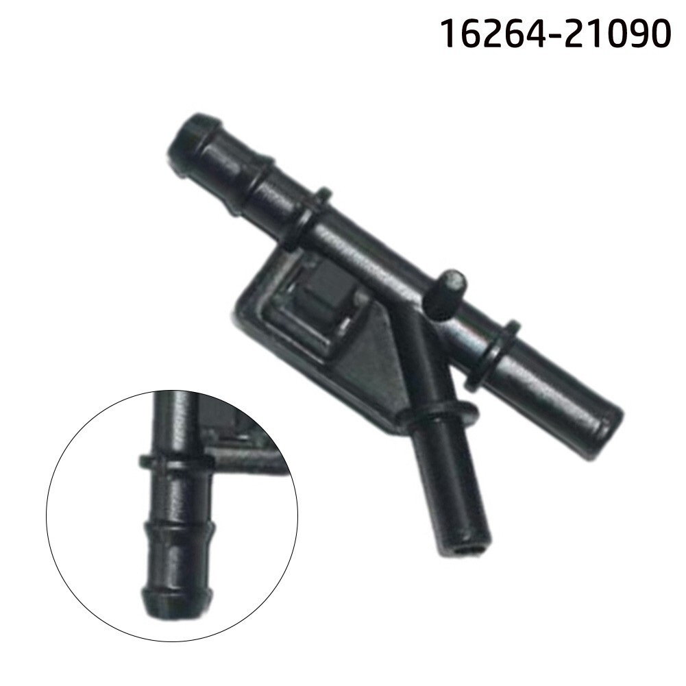 For Toyota HOSE WATER BY-PASS Black Water Pipe Joint 16264-21090 1626421090 Part