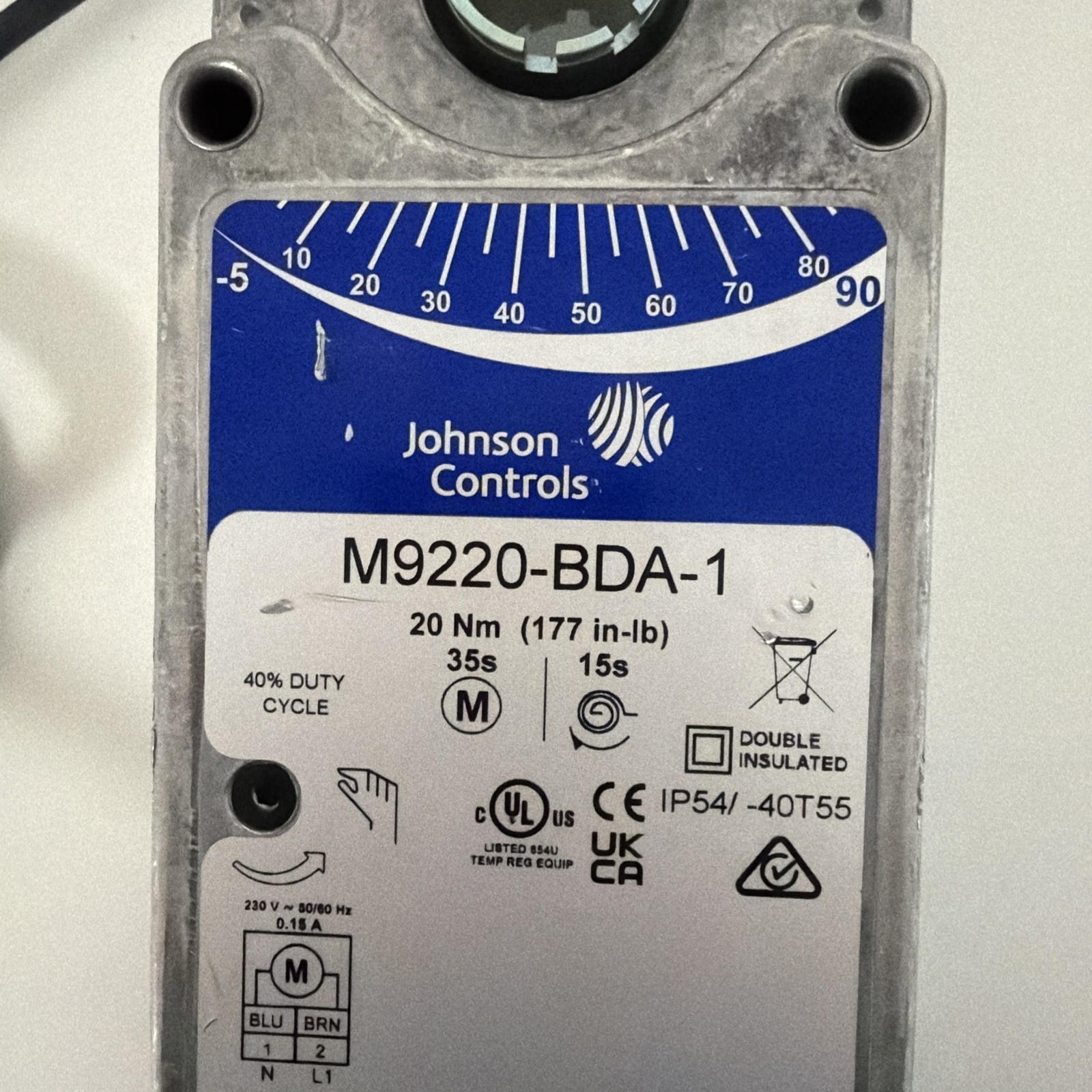 Johnson Controls M9220-BDA-1 Actuator