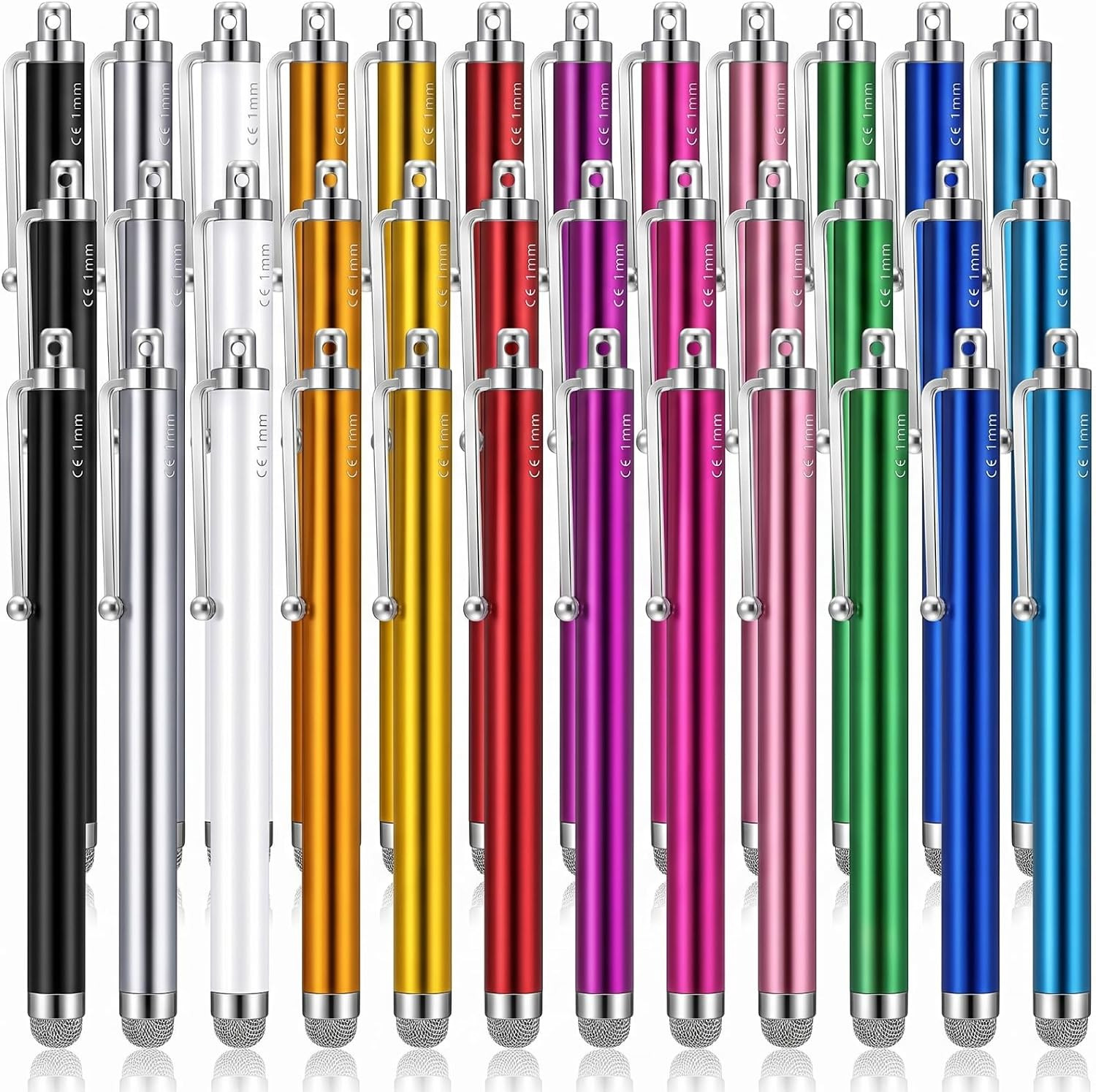 36 Pieces Stylus Pens Fiber Tip Series Capacitive Stylus Pens