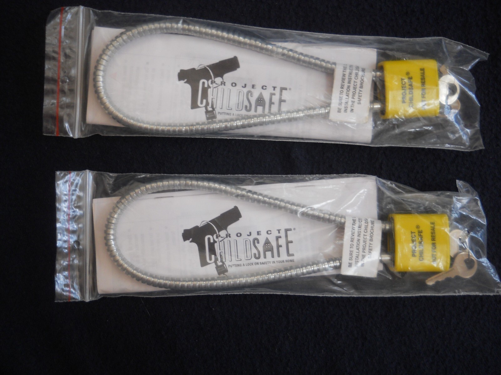 2 Vintage Project Childsafe Gun Locks with Keys / NOS