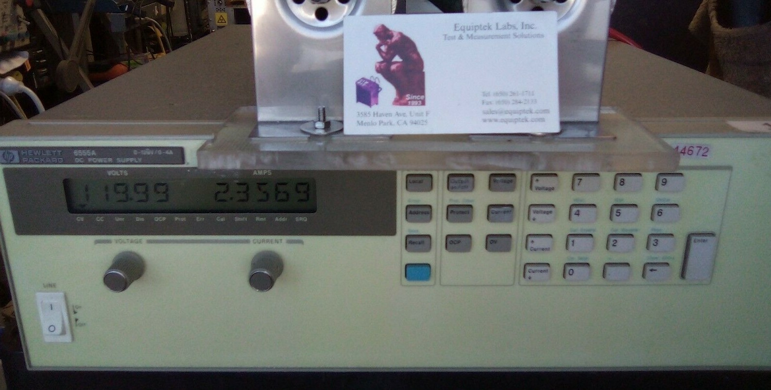 HP 6655A 0 to 120 Volt Programmable Lab Power Supply with constant current mode