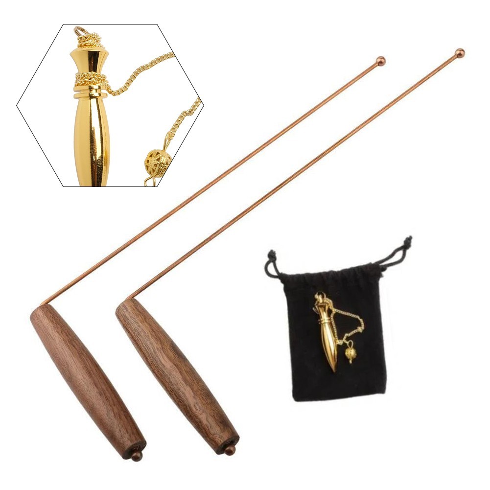 Copper Detection Rod for Metal Locating and Treasure Hunting with Pendulum Tool