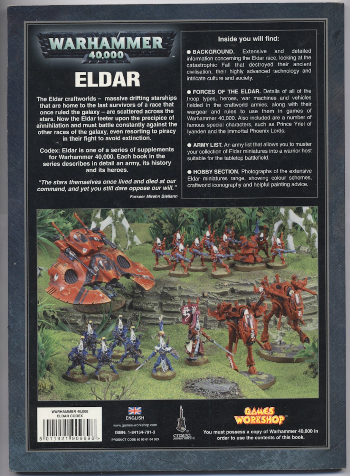 Warhammer Armies Eldar Army Codex Book 2006