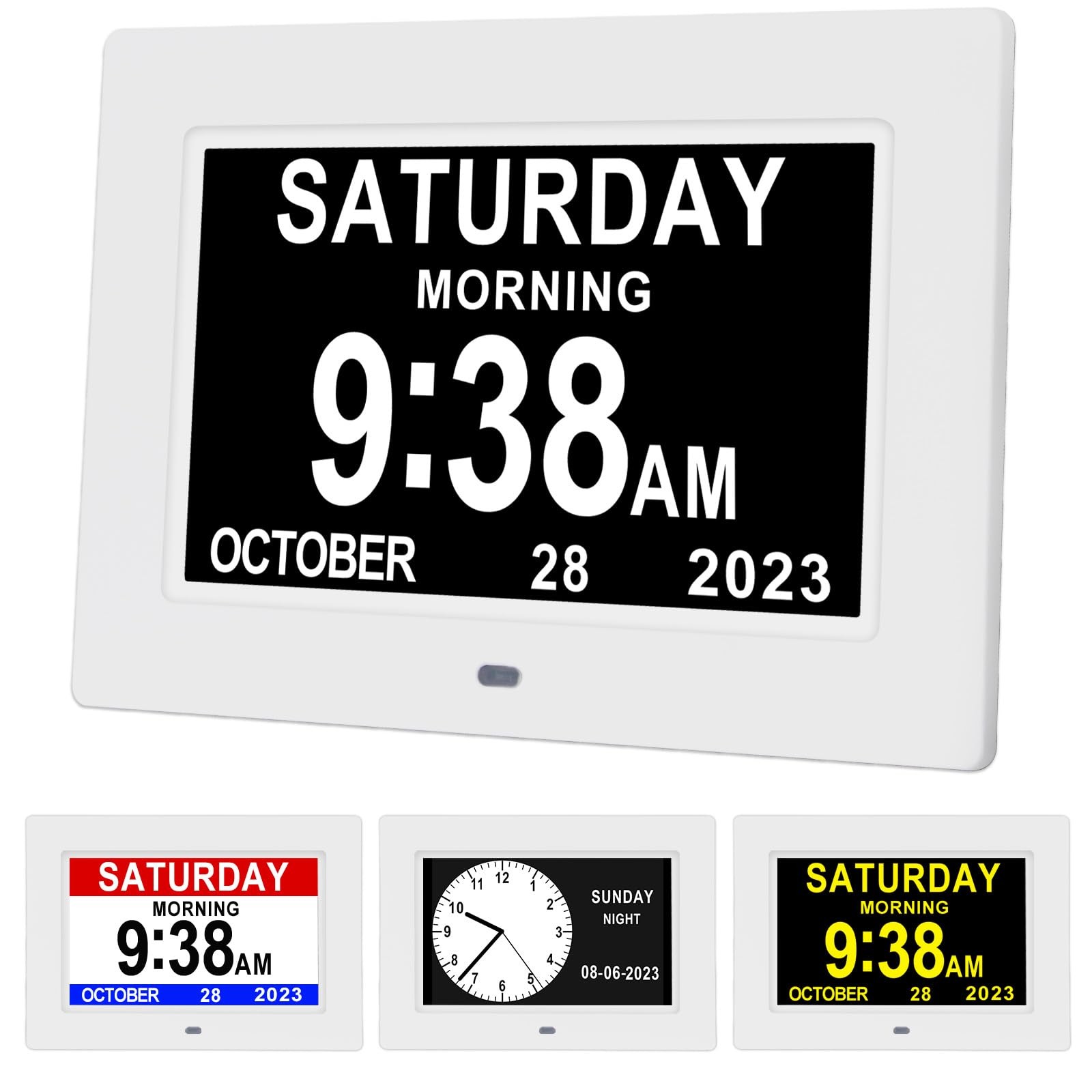 Digital Calendar Clock, 12 Custom Alarm Options, Calendar Clock with Day and ...