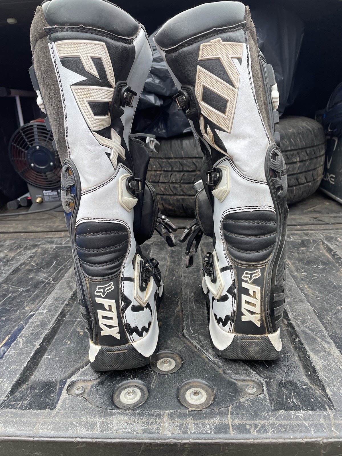 Men’s Fox Comp 5 Boots Size 10 Black And White
