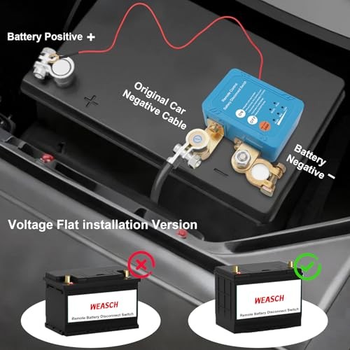 Kill Switch 12V/24V 240A, Remote Battery Disconnect Switch, Car Battery Kill