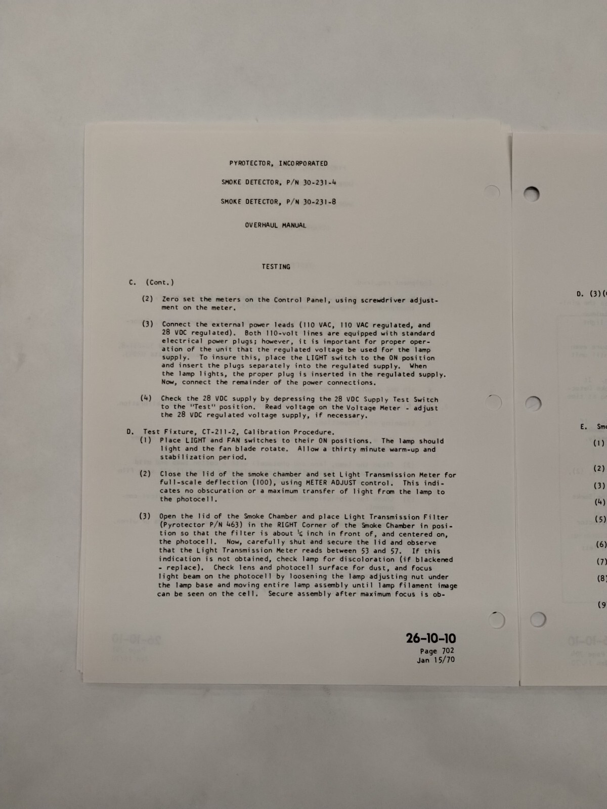 Pyrotector Incorporated Smoke Detector Overhaul Manual-Original