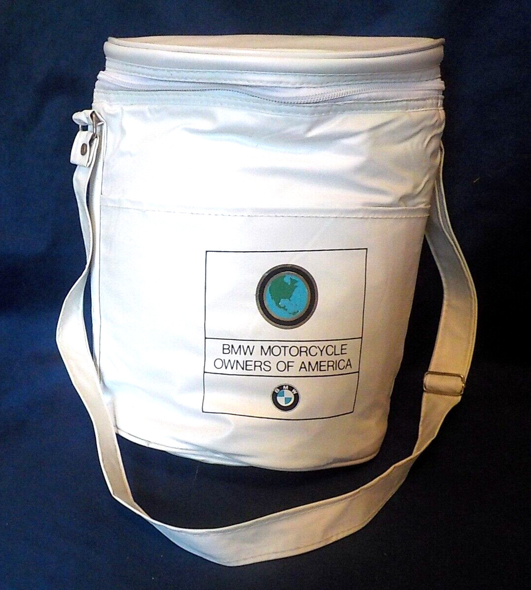 RARE Insulated Cooler Vinyl Bag BMW Motorcycle Owners of America Logo UNIQUE