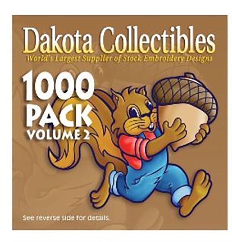Dakota Collectibles 1000 Stock Embroidery Design Library 2nd Ed Multi-Format CD