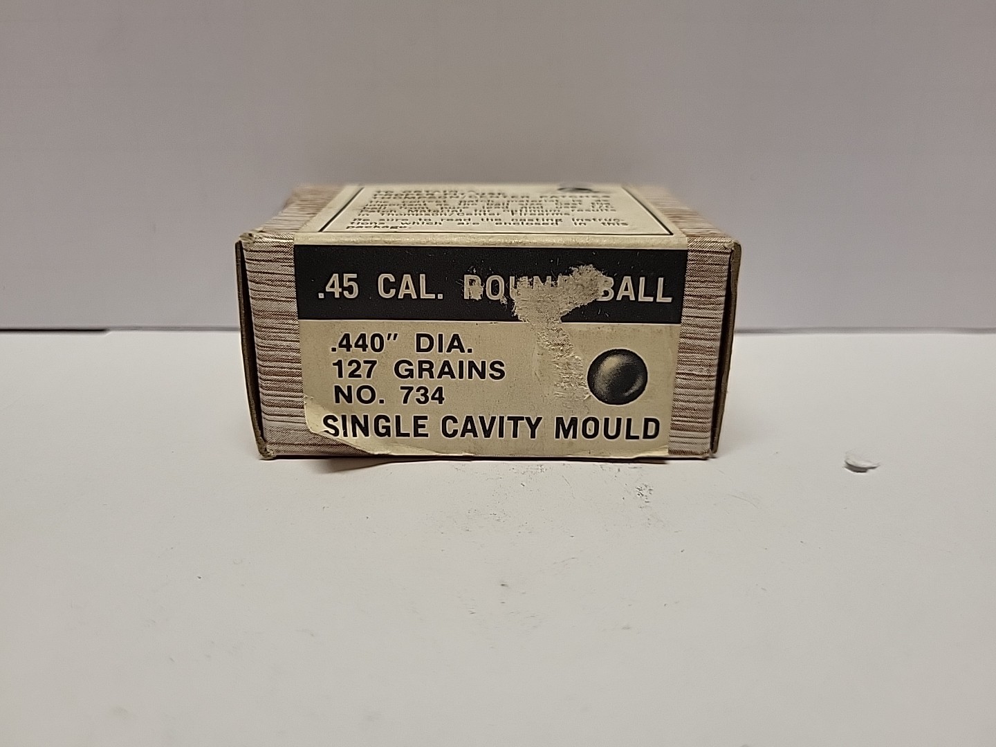 THOMPSON CENTER T/C 1 CAVITY ROUND BALL MOULD .45 CAL .440 DIA 127 GR #734 NOS