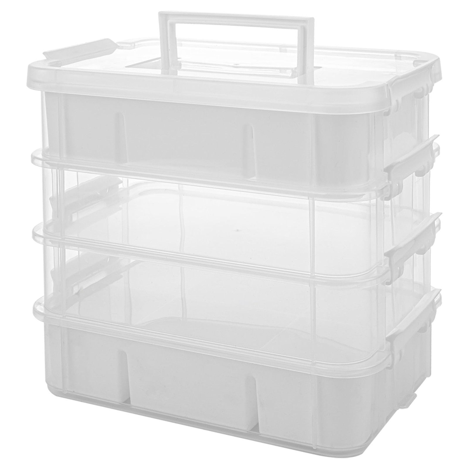CraftGenes Craft Organizers and Storage, 10QT 4-Layer Durable Large, White