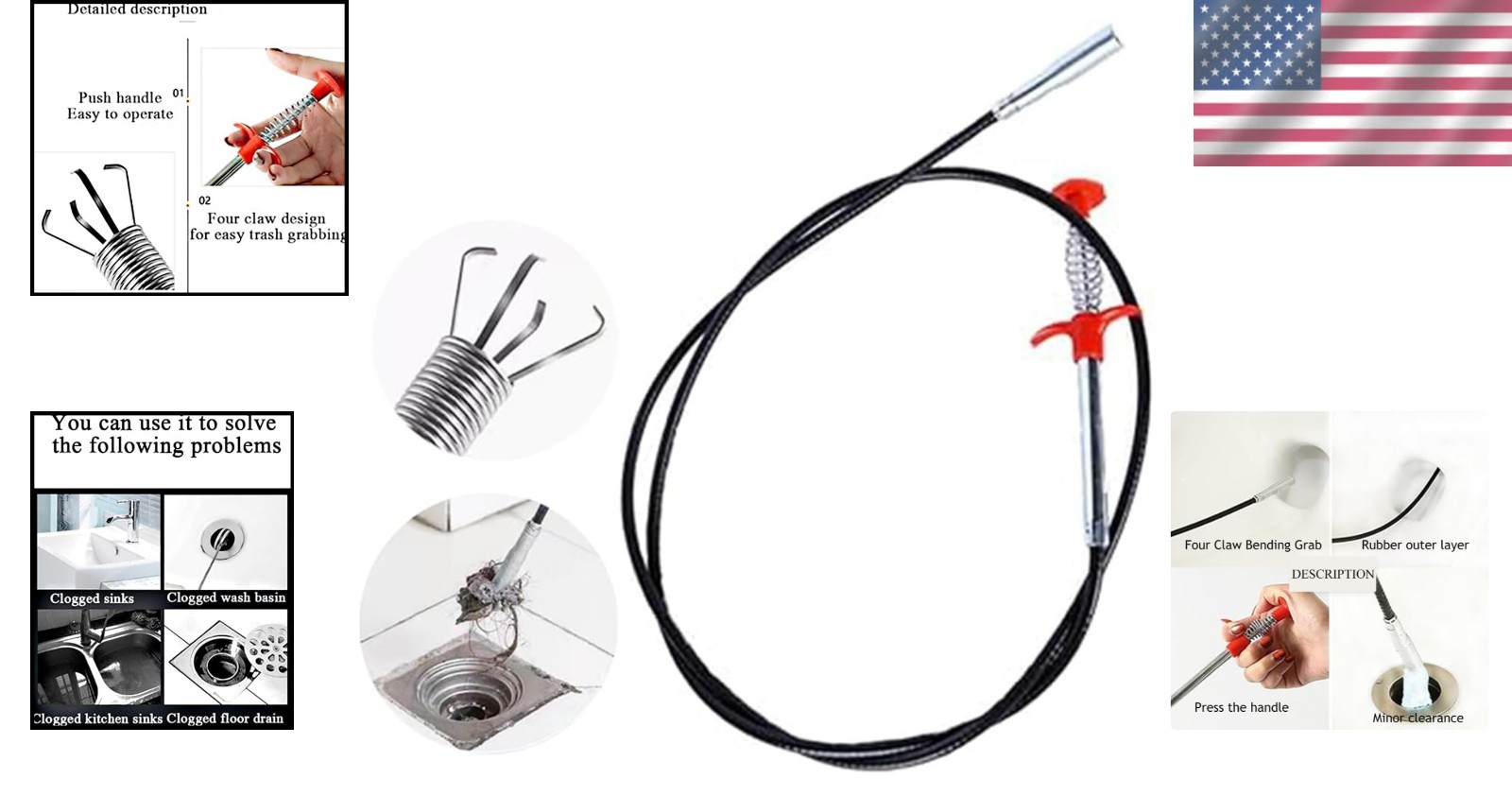 Multi-Size Grabber Claw Tool - 24 to 63 Inch Flexible for Every Need
