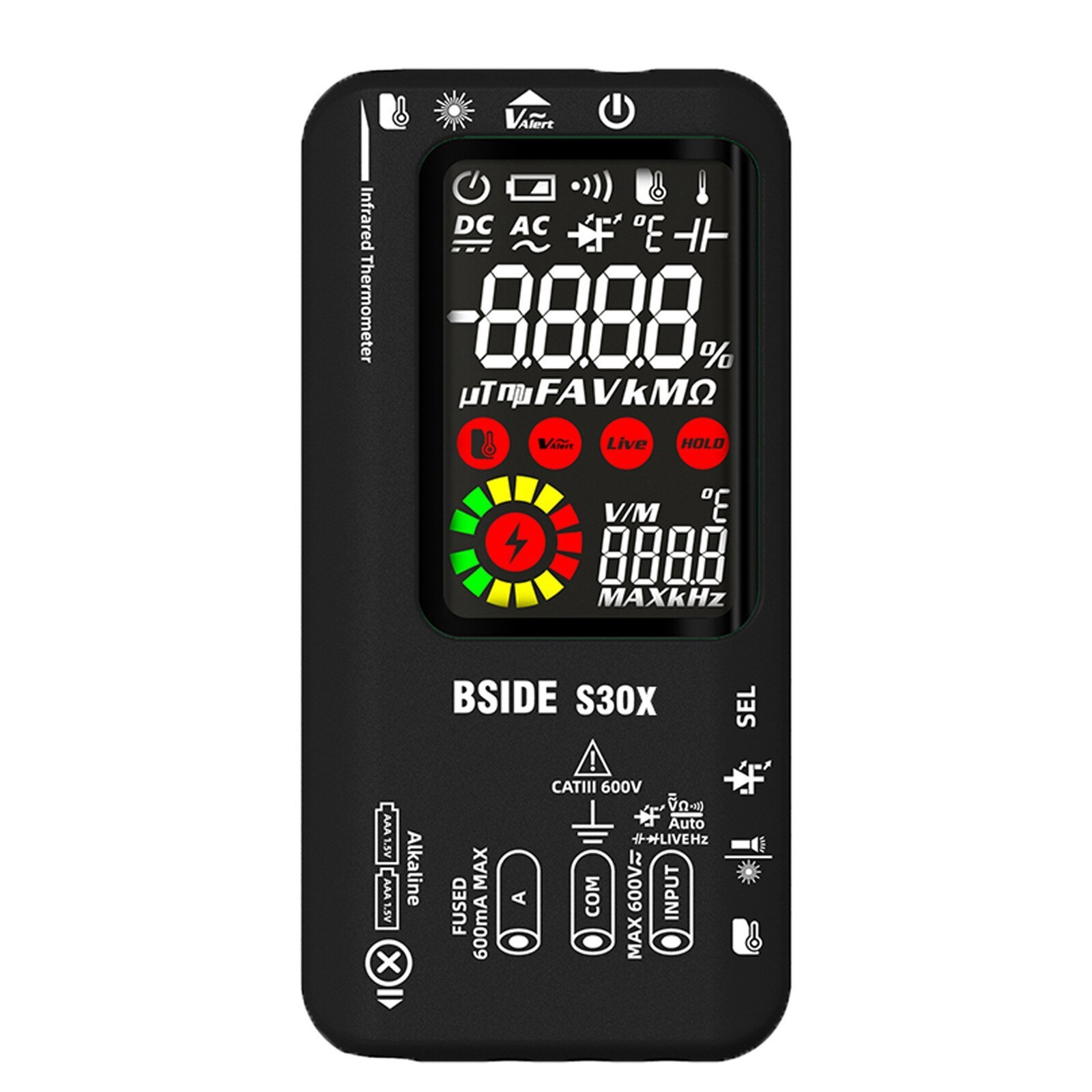 BSIDE S30X Digital Multimeter DC AC Volt Current Ohm Resistance Tester Handheld