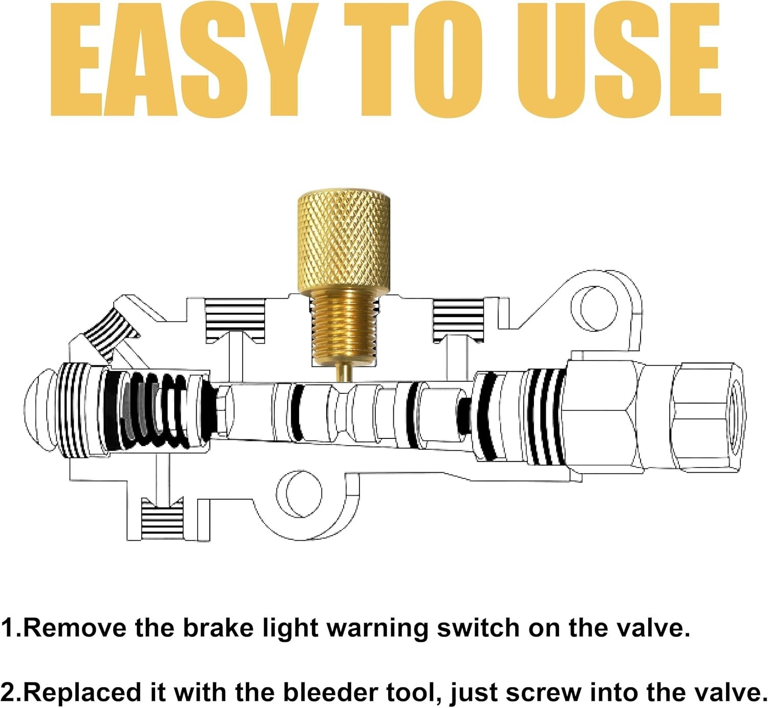 Brake Proportioning Valve Bleeder Tool, Valve Bleeding Tool Compatible with Gm