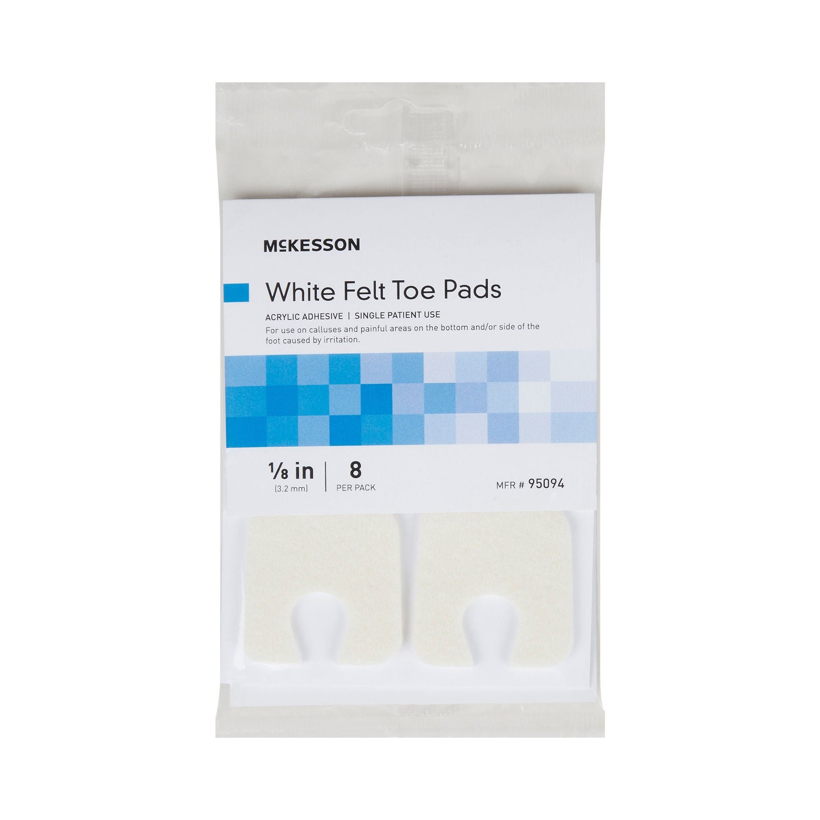 McKesson Pedi-Pad White Callus Pad Adhesive for the Foot 95094 8 Ct