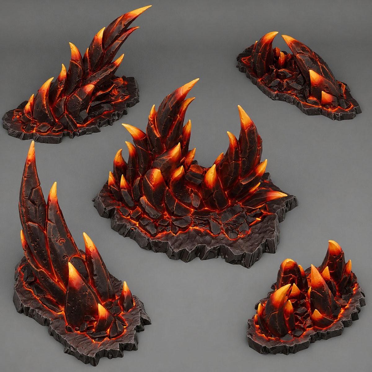 Hell Fire Rocks  Legion Terrain Scenery Tabletop Miniatures 28mm Wargames