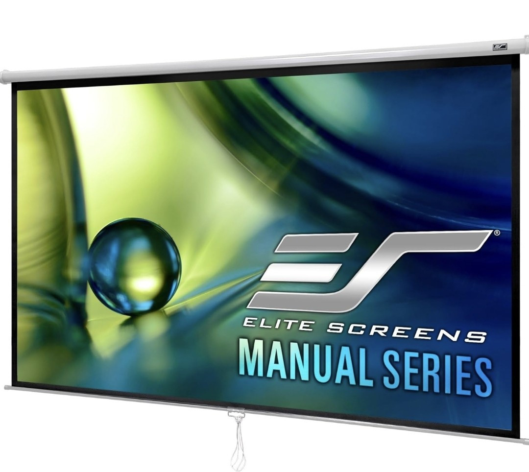Elite Screens Manual Series, 100-INCH 16:9, Pull Down Manual Projector Screen