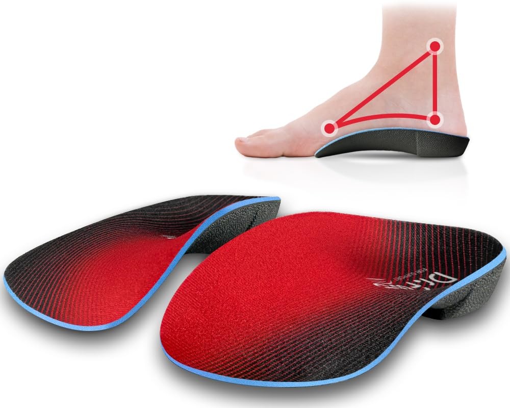 Dr. Foot 3/4 Orthotics Shoe Insoles, High Arch Supports Inserts for Flat Feet...