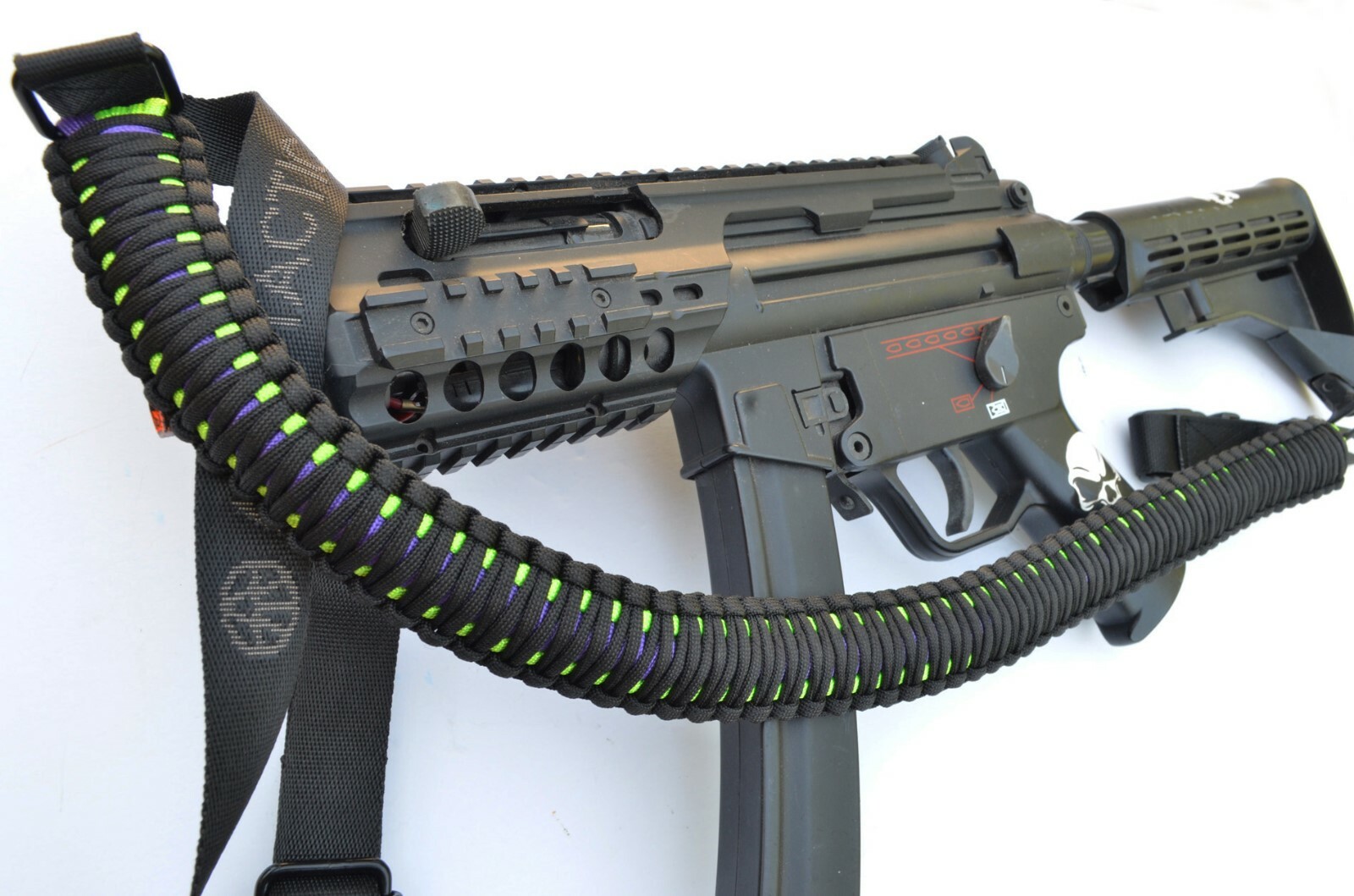60" Tactical 550 Paracord Gun Rifle Bow Shotgun Sling 1 or 2 Point PURPLE NEON