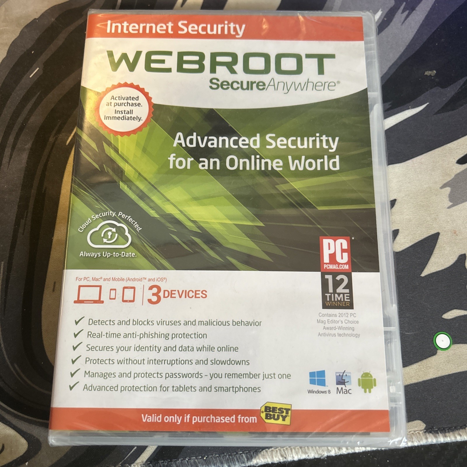 Webroot SecureAnywhere Internet Security - for Windows & Mac & Mobile (SEALED)