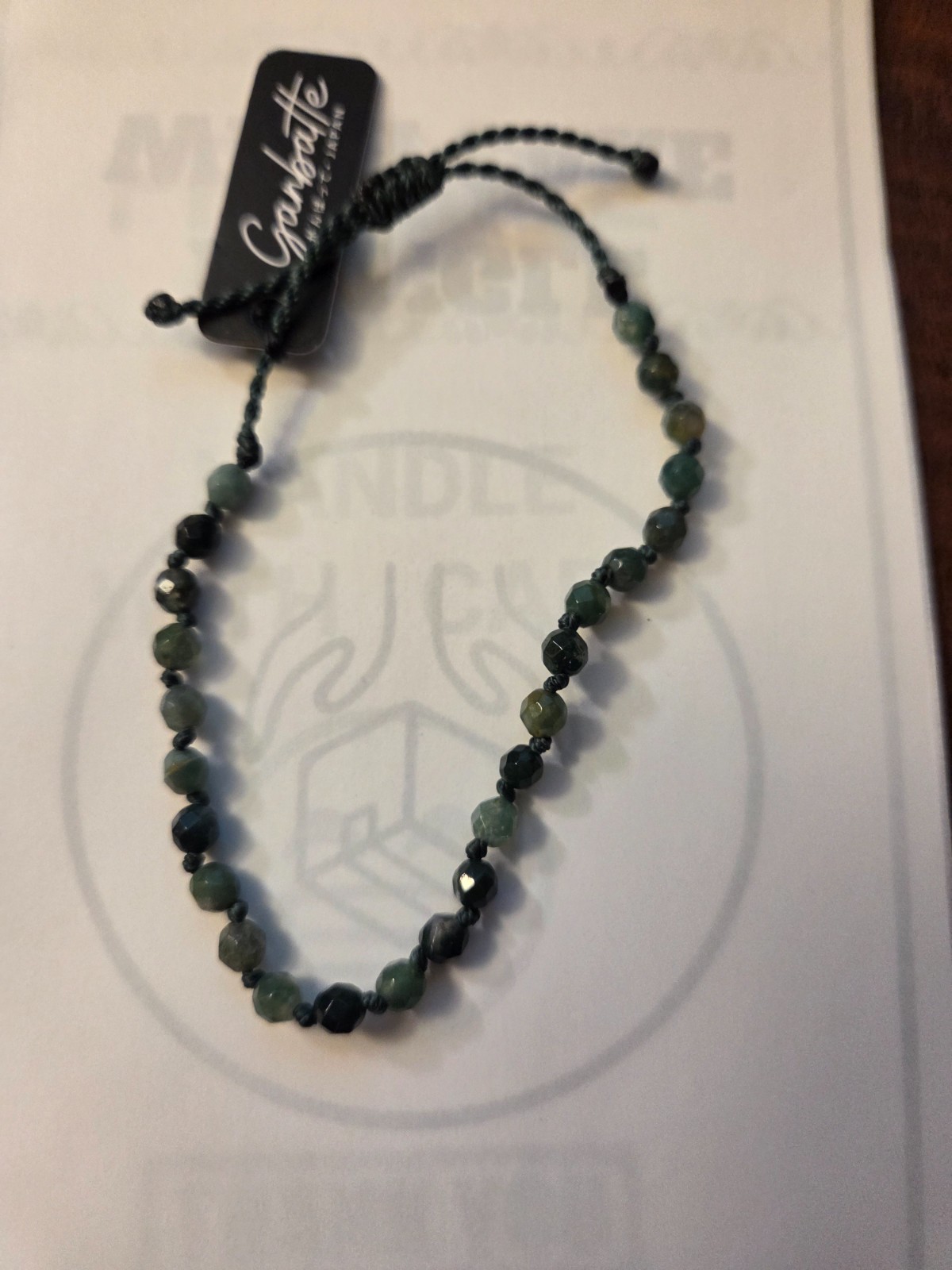 Ganbatte Natural Agate Regular - Bracelet