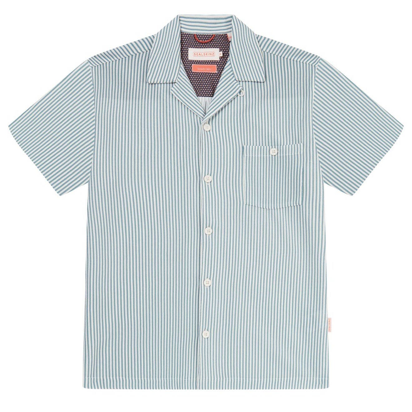 Sealskinz Weeting SS Jacquard Shirt Blue