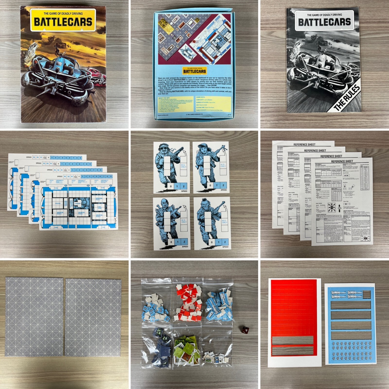 BATTLECARS THE GAME OF DEADLY DRIVING GAMES WORKSHOP COMPLETE 1983 102107
