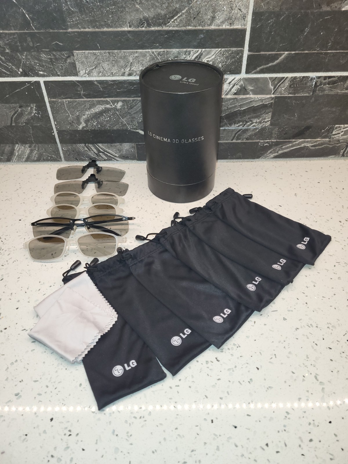 LG Cinema 3D Glasses Lot of 6 Passive 3D Glasses Adult and Kids Sizes