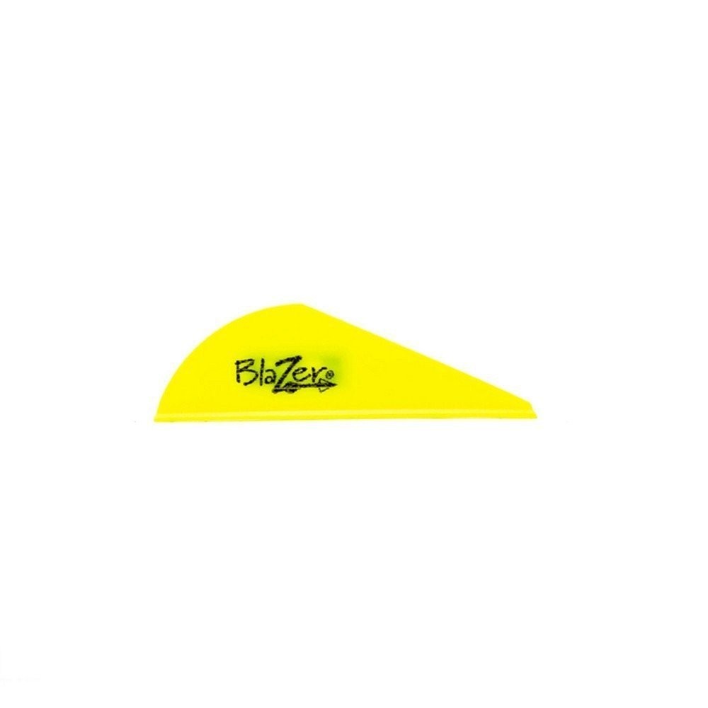 Bohning Blazer Vanes 2" Solid Hunting Arrow Fletches Neon Yellow - 10831NY2