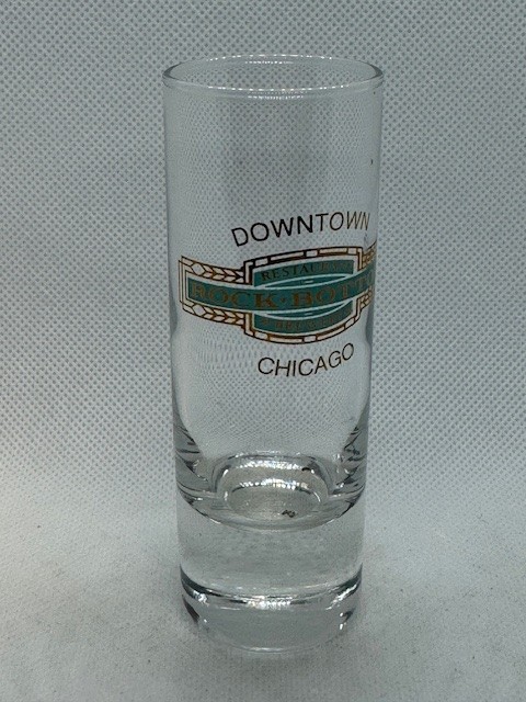 Rock Bottom Restaurant Downton Chicago Tall Clear Shot Glass