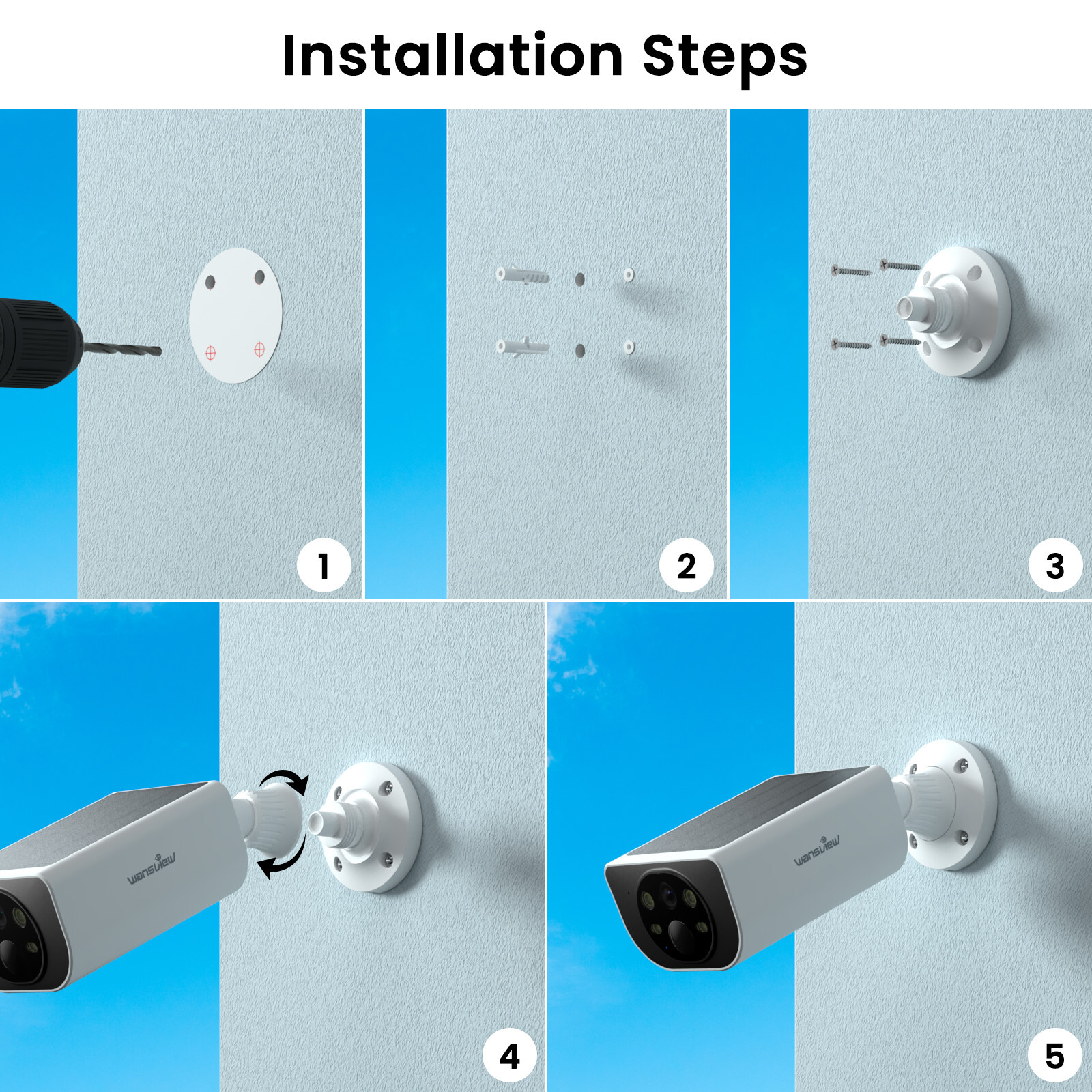 Wansview Home Security-2K Wireless Security Camera Outdoor AI Motion Detection