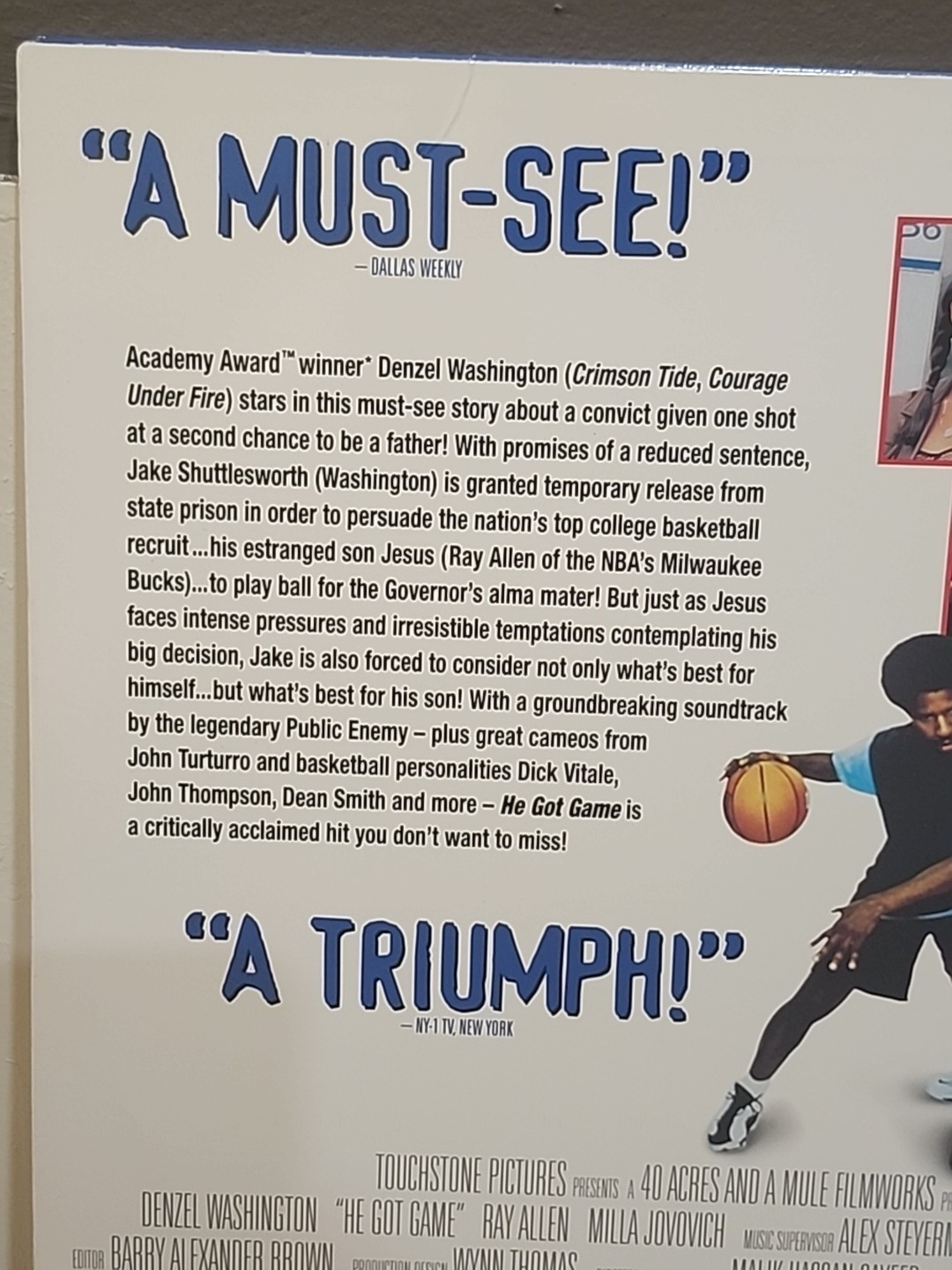He Got Game LASERDISC DENZEL WASHINGTON
