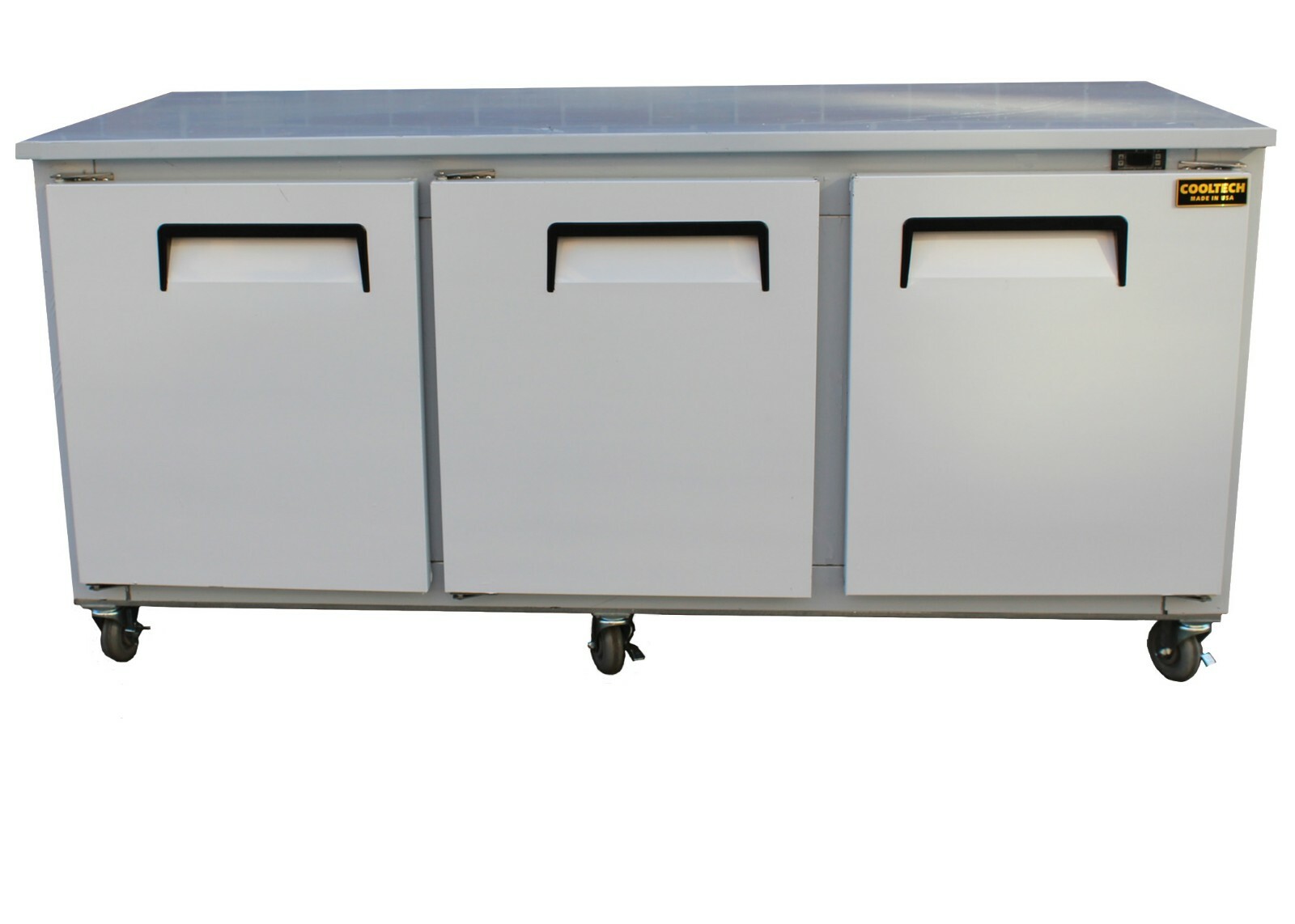 Brand New Cooltech 3-Door Worktop Refrigerator Low Boy Cooler 84"