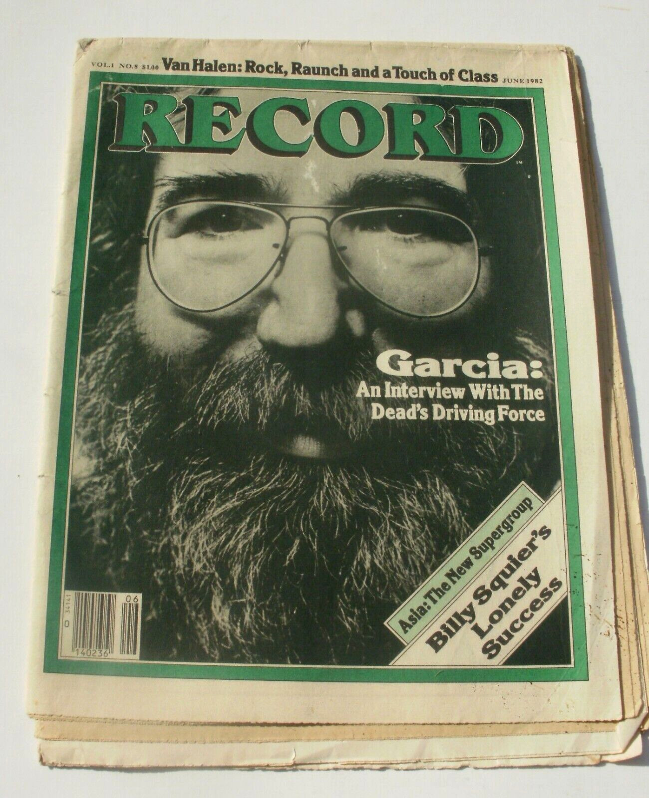 1982 RECORD Newspaper Music Magazine Jerry Garcia Grateful Dead Interview 6-82