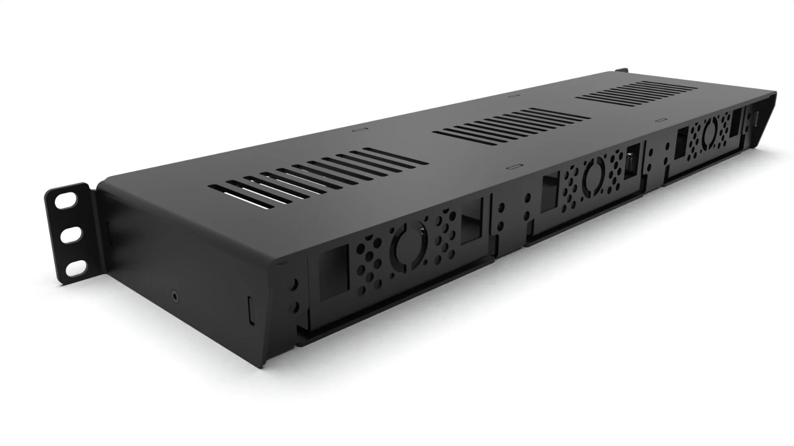 1U rack mount Pro Enclosed 3x Jetson - FRONT REMOVABLE