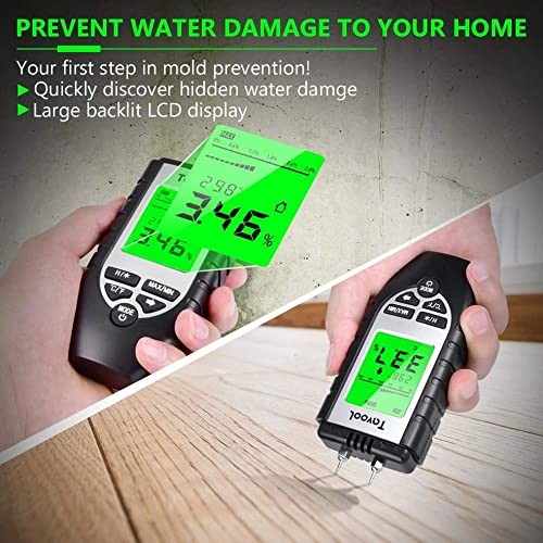 Wood Moisture Meter - Digital Moisture Detector Moisture Tester, Pin-Type Water
