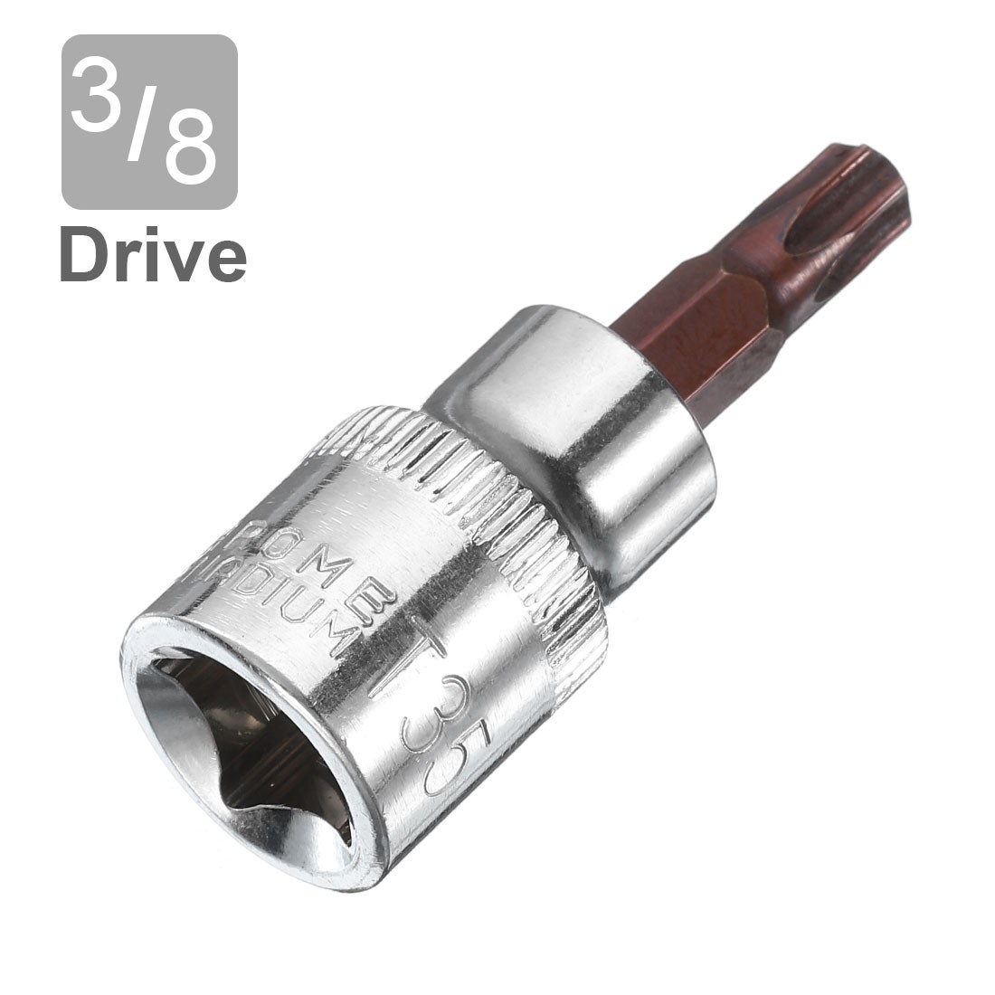 2Pack 3/8-Inch Drive T35 Torx Bit Socket S2 Steel