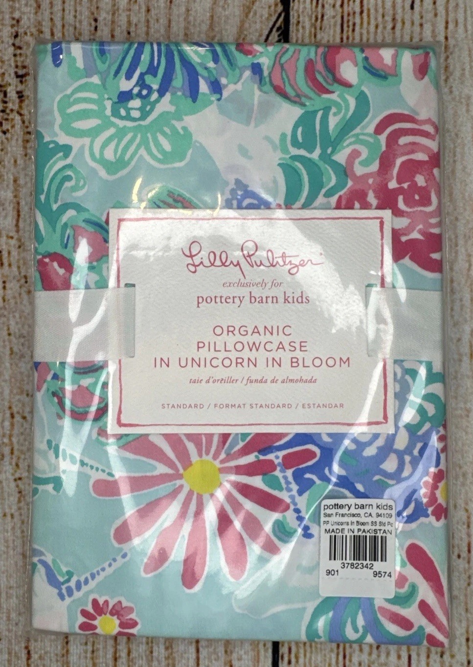 Pottery Barn Kids Lilly Pulitzer Unicorns In Bloom Standard Cotton Pillowcase