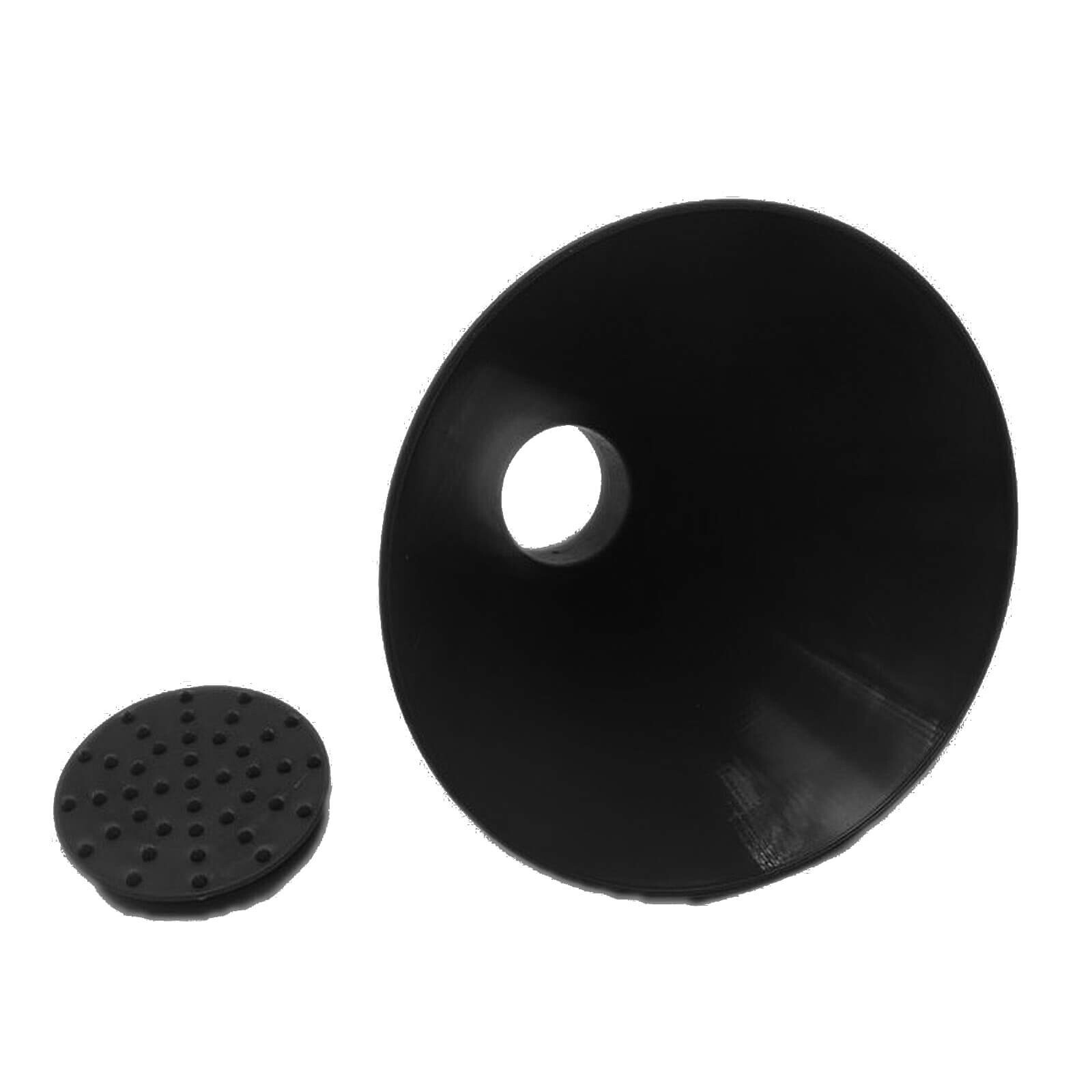 Ice Scraper and Funnel 2 in 1 Round BLACK 14 x 5 with Studs Strong Icing