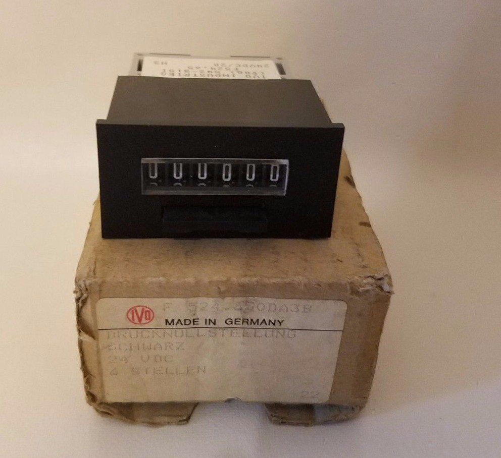 IVO INDUSTRIES F524.65 F524.650D-A3-B  24 VDC DIGITAL COUNTER F524.650DA3B