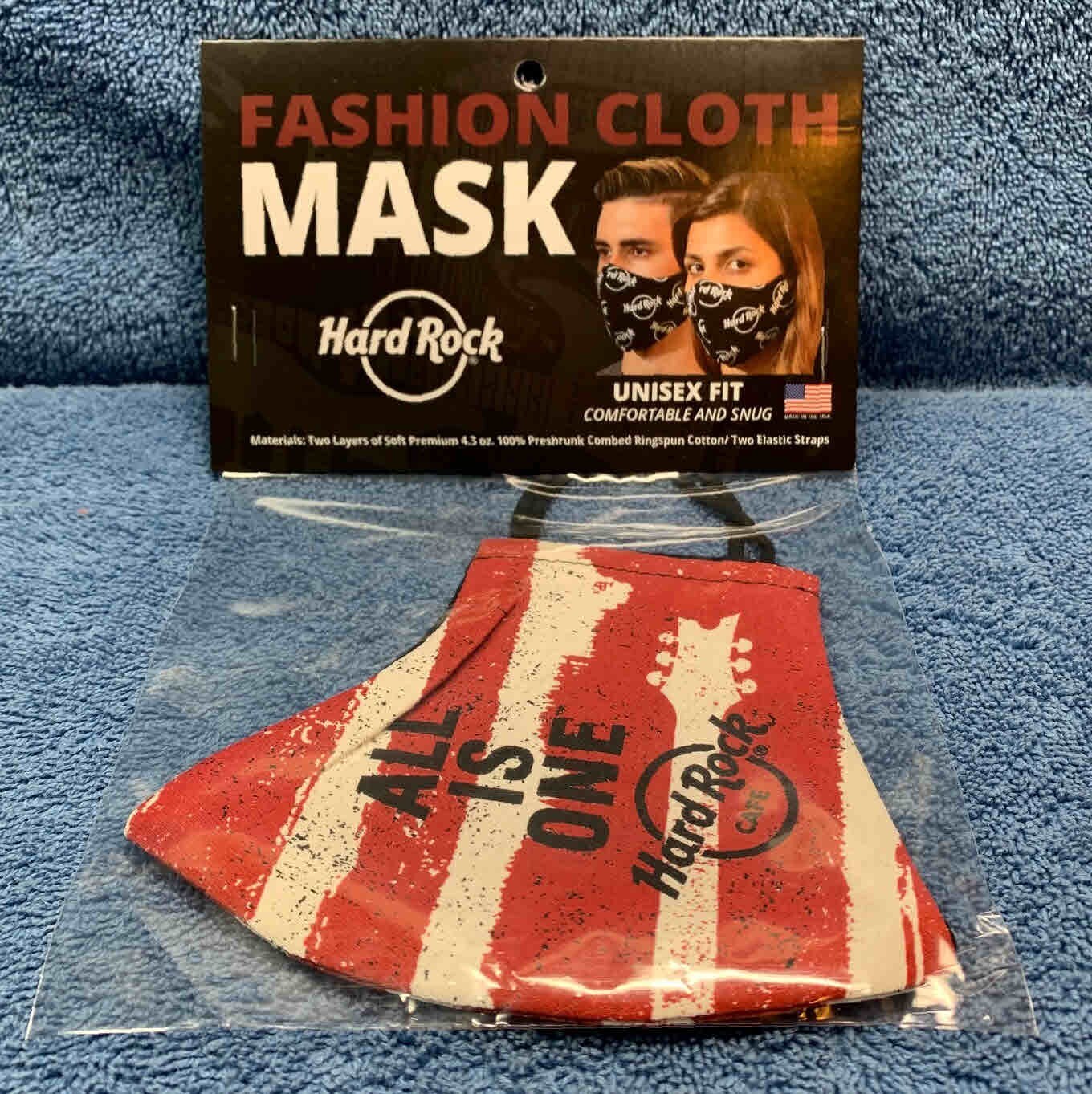 Hard Rock® Country Flag "All is One" Fashion Cloth Face Mask - Brand New!