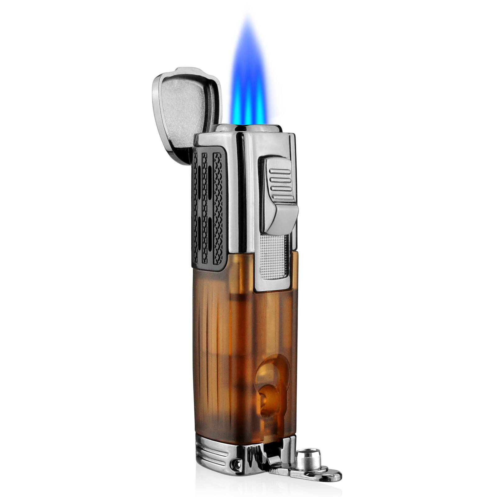 3 Jet Flame Cigar Lighter Torch Lighter Triple with Cigar Punch Portable