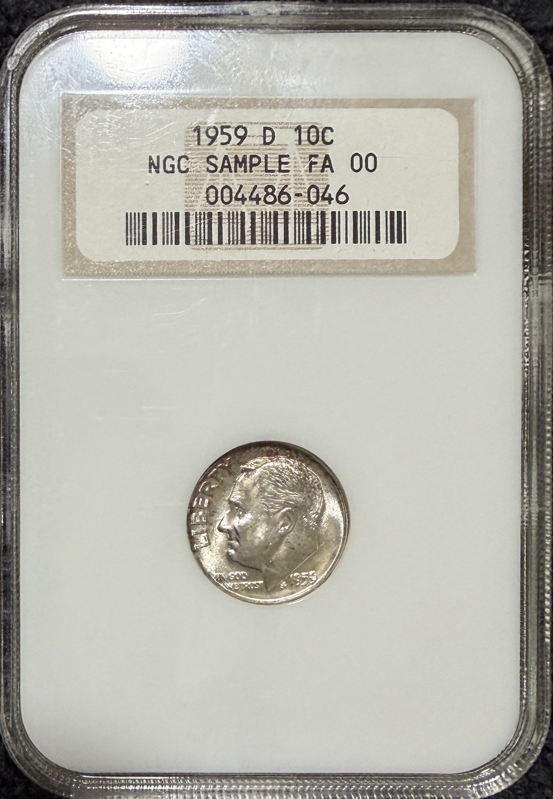 ⭐️1959-D Roosevelt Dime - NGC SAMPLE  SLAB - Old Fatty -