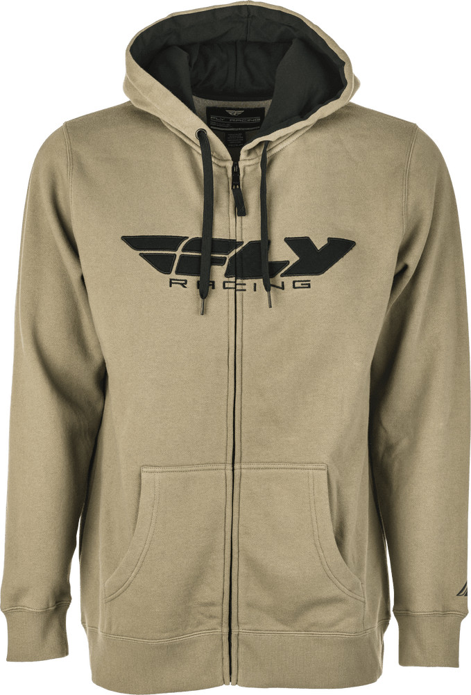 Fly Racing Fly Corporate Zip Up Hoodie Tan/Black