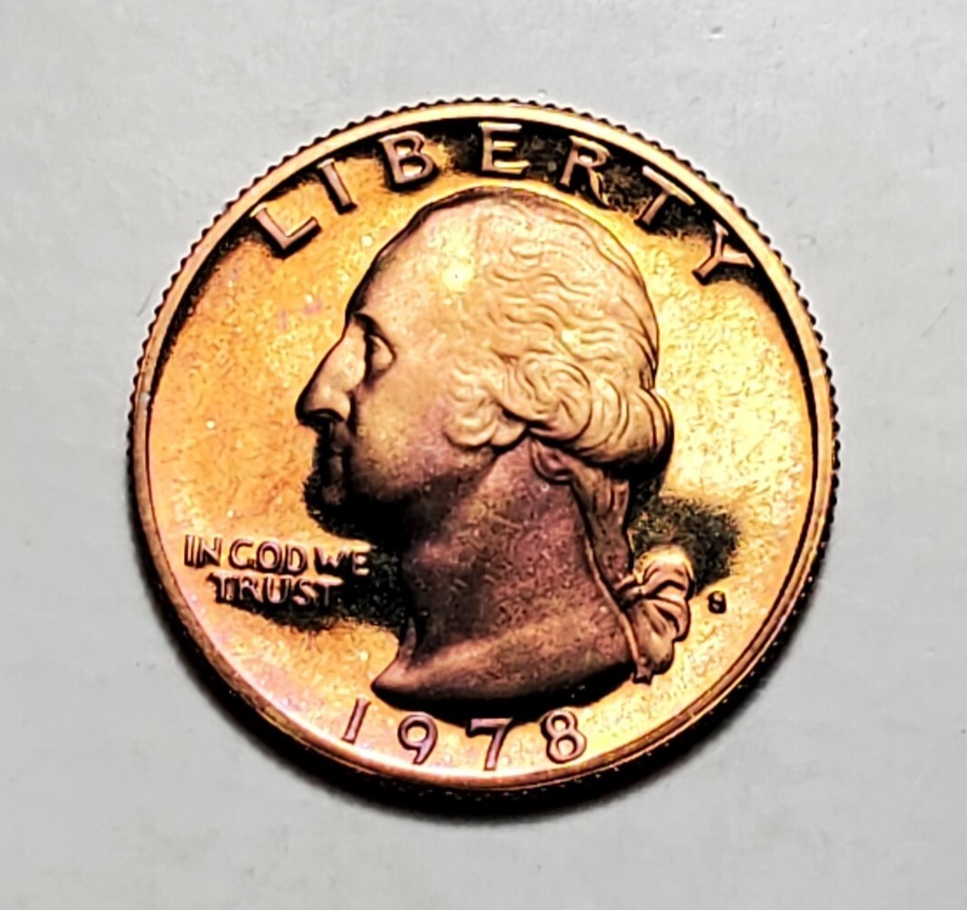 TONED 1978 S WASHINGTON QUARTER PROOF UNC #C5556