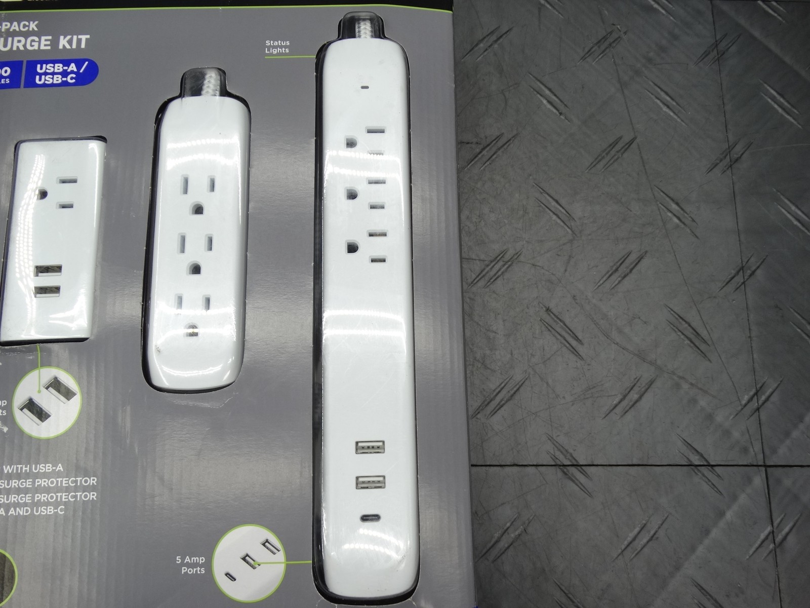 Commercial Electric Multiple Outlet and Wall Mounted Surge Protector Kit 3-Pack