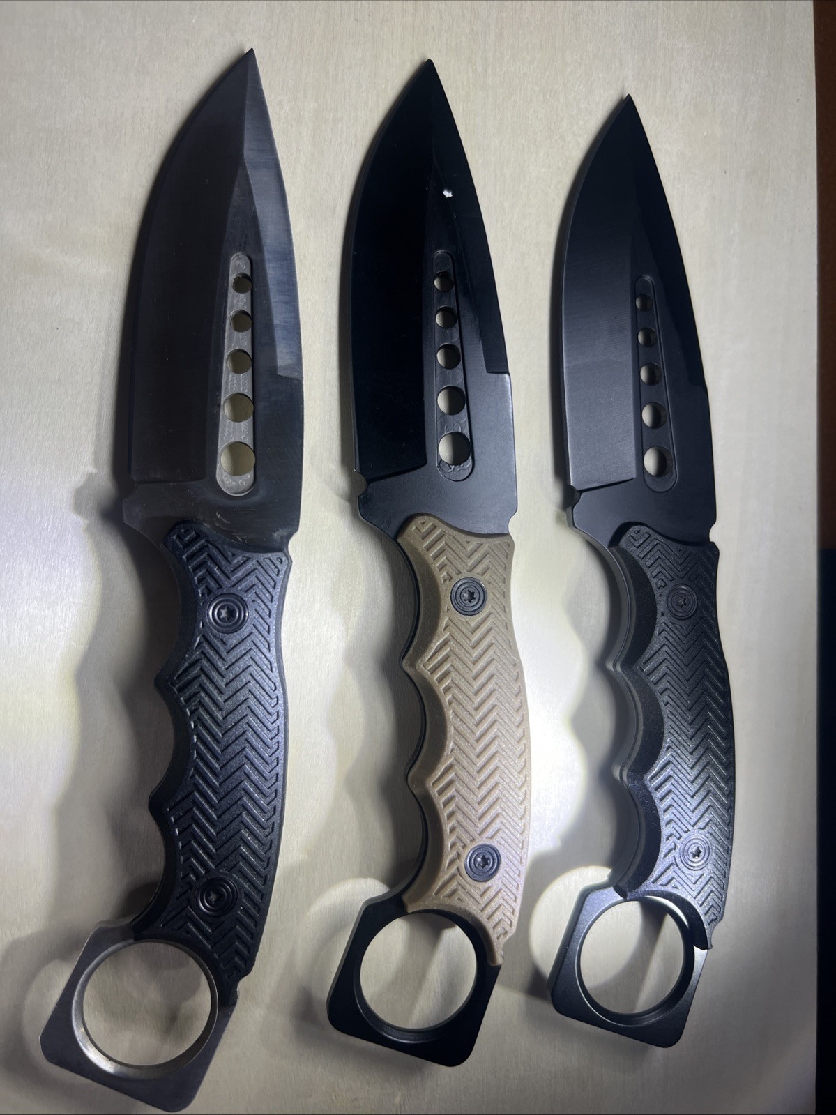 9" Full Tang Fixed Blade Knife with Swivel Sheath, Stainless Steel. 3 variations