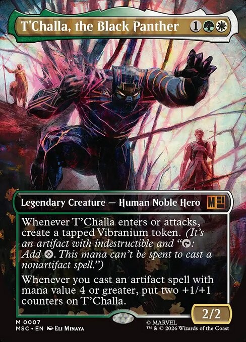 T'Challa, the Black Panther Marvel Super Heroes Commander Magic MTG FOIL